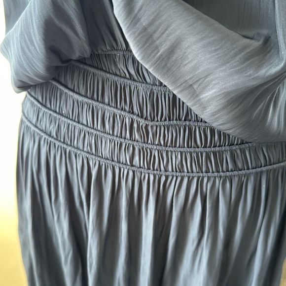 Ramy Brook Audrey Smocked Midi Dress, Small, Navy, $425 - Picture 10 of 13